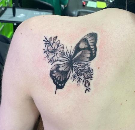 Shane Standifer - Black and grey Butterfly 