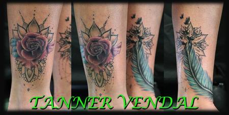 Tattoos - CoverUp_Rose_Rework_of_Feather_ByTannerVendal - 132898