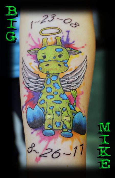 Tattoos - Child's Giraffe Angel Tattoo - 129882