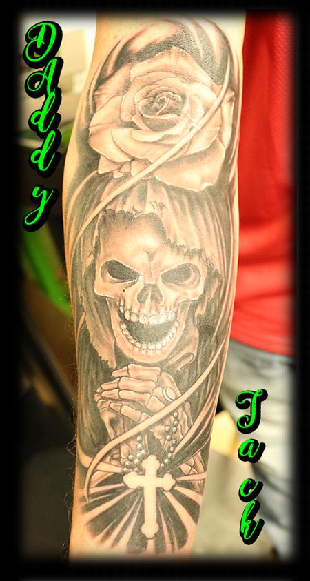 Daddy Jack - GrimReaper_Rose_TattooByDJack