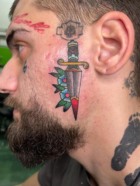 Tattoos - Traditional Dagger - 142754
