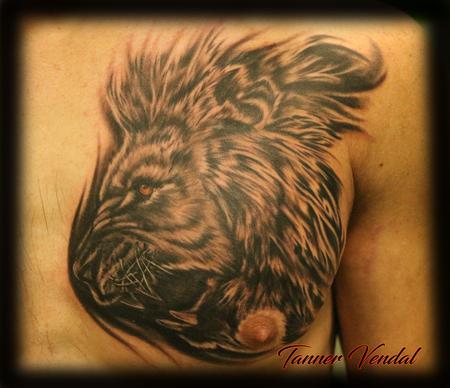 Tattoos - Lion_Chest_Piece_Tanner - 128978
