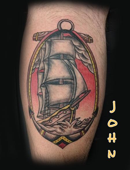 Tattoos - Pirate Ship by John  - 132937