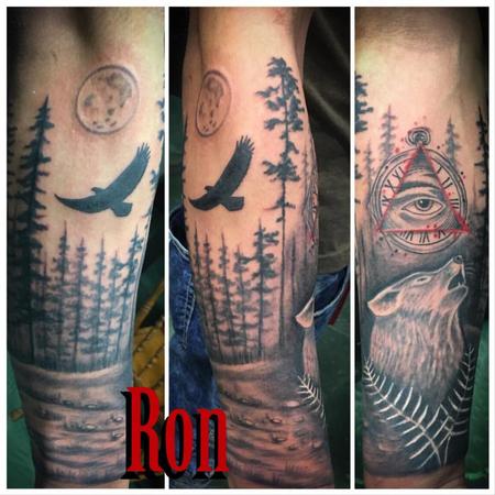 Tattoos - Wolf and All Seeing Eye - 137249