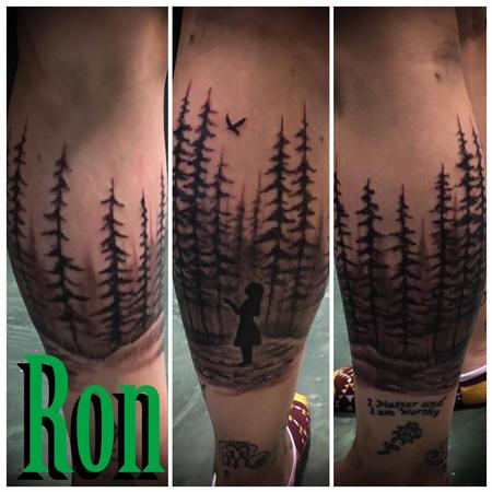Tattoos - Girl in Forest Calf Wrap - 137250