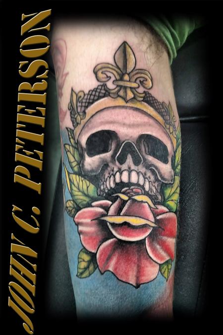 Tattoos - Wicked Skull & Rose  - 130988