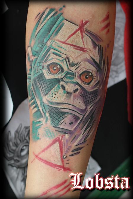 Tattoos - Abstract Ape - 129414