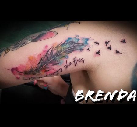 Tattoos - Watercolor Feather - 139043