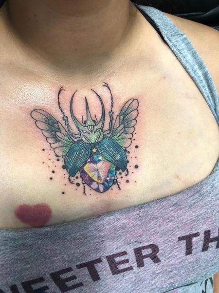Tattoos - Beetle w/Jewel - 139210