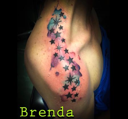 Tattoos - Watercolor Sky and Stars - 139044