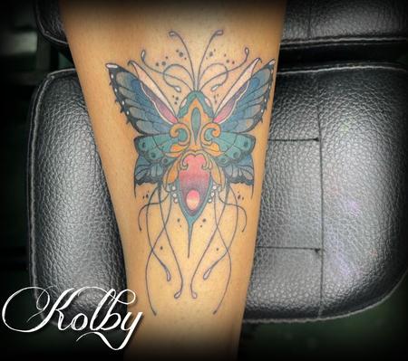 Kolby Chandler - Butterfly tattoo by Kolby 