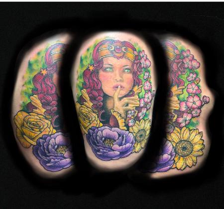 Tattoos - Lady Amongst Flowers - 140280
