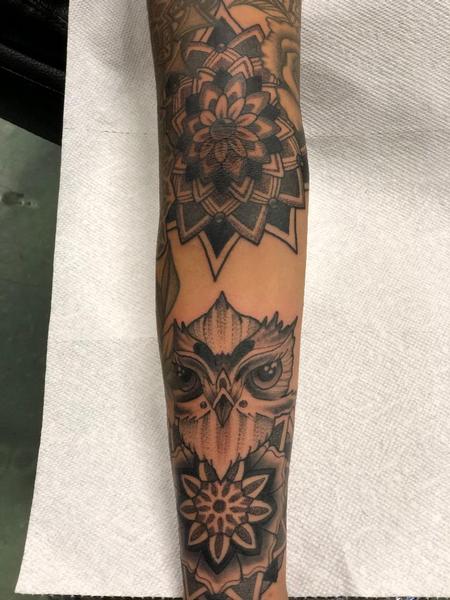 Jake Hand - Owl and Mandala