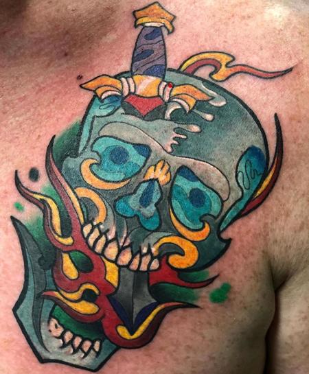 Jake Hand - Skull w/Dagger