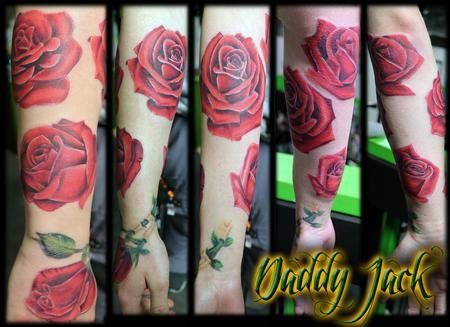 Daddy Jack - Realistic Red Rose Sleeve