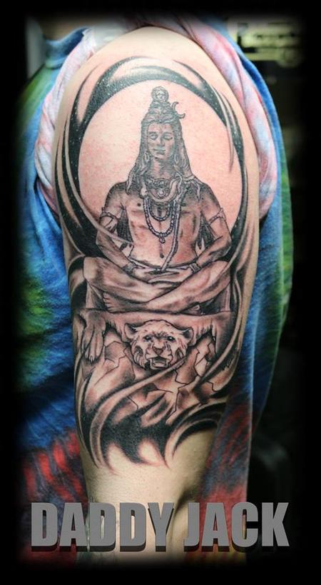 Daddy Jacks Body Art Studio : Tattoos : Body Part Arm : Shiva