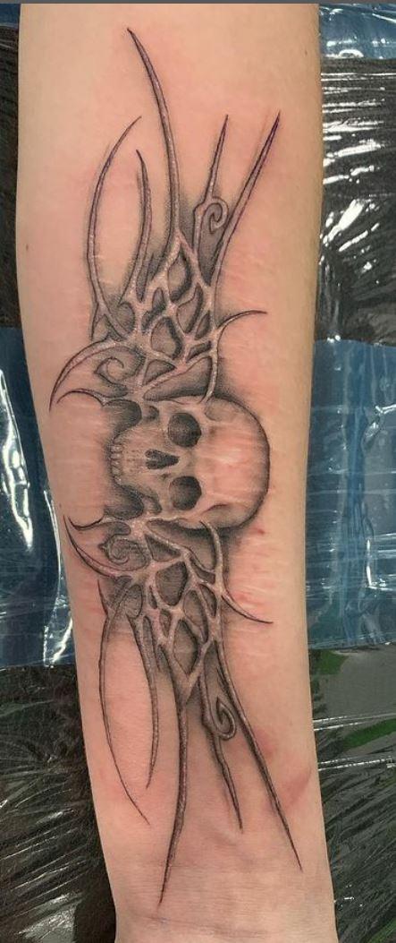 Tattoos - skull Mandala  - 143872
