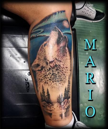 Tattoos - Wolf_forest_NorthernLights_ByMario - 133141