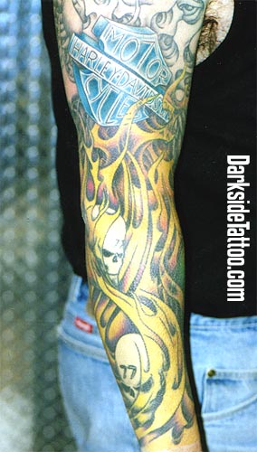 Tattoos - Harley Davidson and Flames
 - 3877