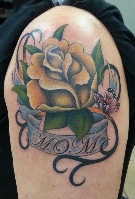 Tattoos - Rose and Butterfly for Mom - 99251