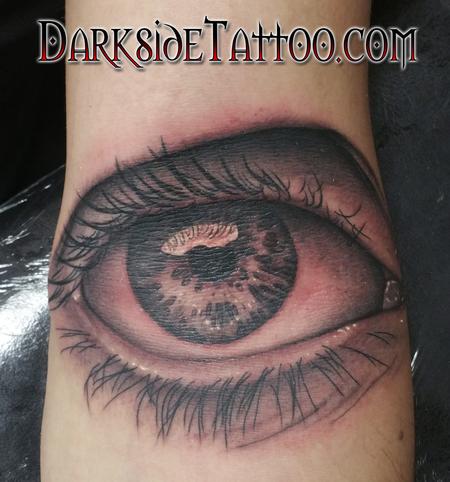 Tattoos - Black and Gray Eye Tattoo - 108798