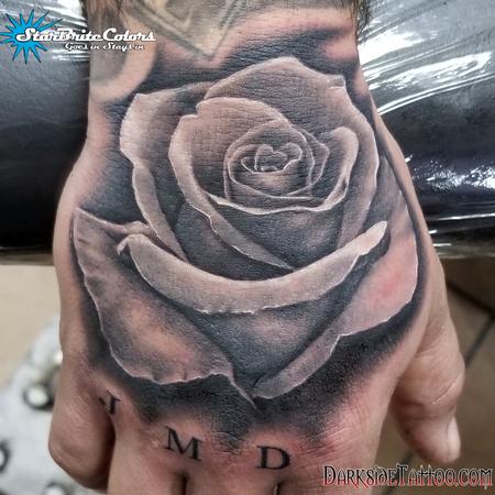 Tattoos - Black and Gray Rose Tattoo - 132125