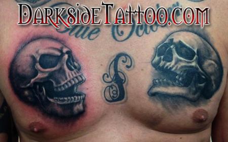 Tattoos - Black and Gray Skulls - 99372