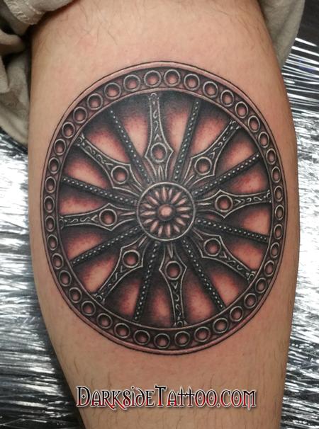 Tattoos - Wheel of Konarak Sundial - 100753