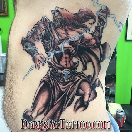 Tattoos - Black and Gray Zeus Tattoo - 91862