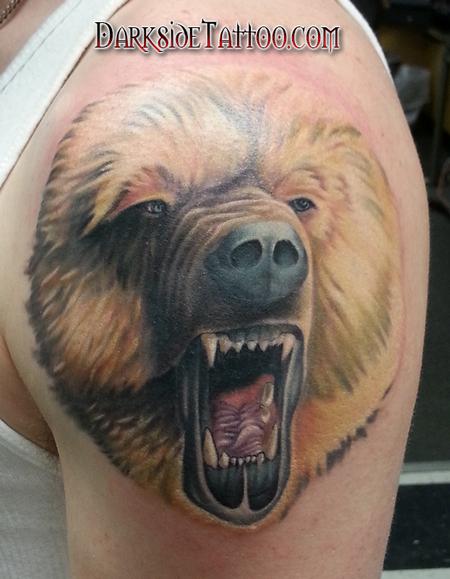 Tattoos - Color Bear Tattoo on arm - 89095