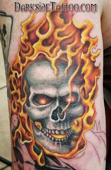 Tattoos - Color Ghostrider Tattoo - 117324