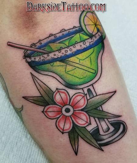 Tattoos - Color Martini Glass Tattoo - 133953