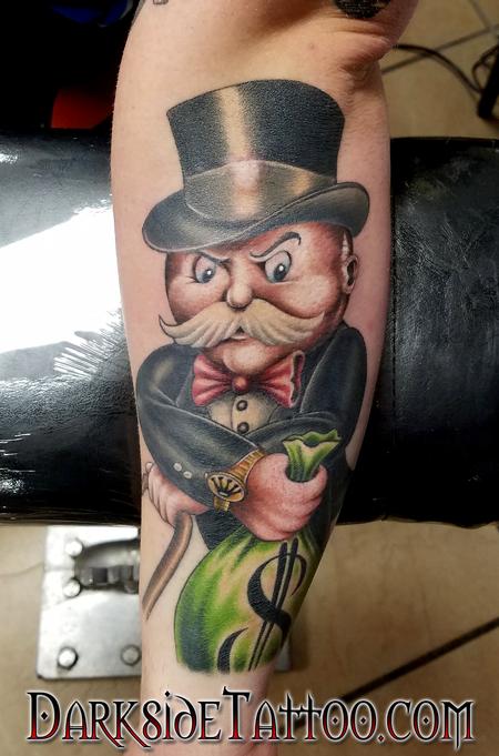 Tattoos - Color Monopoly Man Tattoo - 119873