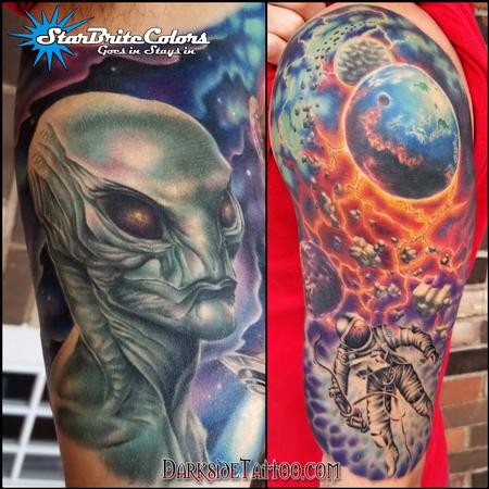 Tattoos - Color Outerspace Tattoo - 130052