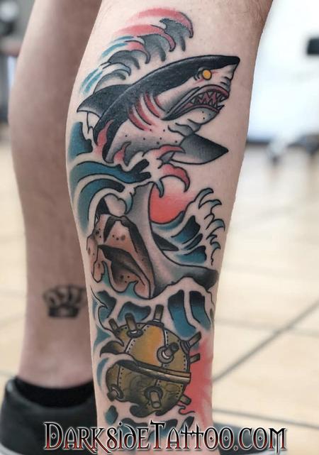 Tattoos - Traditional Shark - 140636