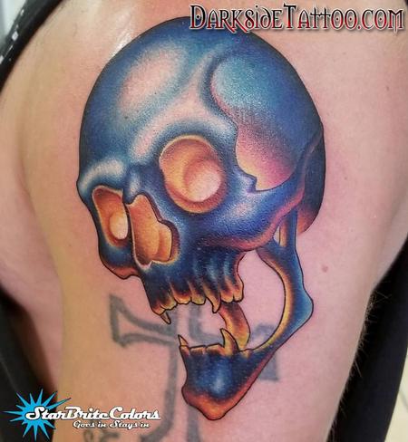 Tattoos - Color Skull Tattoo - 130035