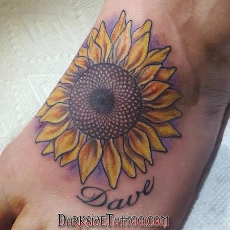 Tattoos - Color Sunflower Tattoo - 130033