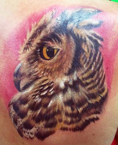 Tattoos - Great Horned Owl tattoo - 87361
