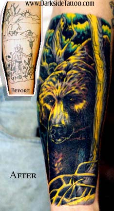 Tattoos - Bear cover up - 341