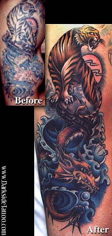 Tattoos - Tiger/Dragon tattoo rework - 460