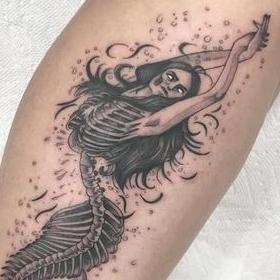 Tattoos - Mermaid Skeleton - 142433