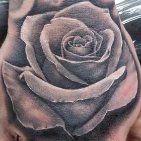 Tattoos - Black and Gray Rose Tattoo - 132125