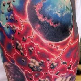 Tattoos - Color Astronaut Space Scene - 127059