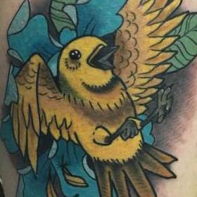 Tattoos - Color Bird Tattoo - 132129