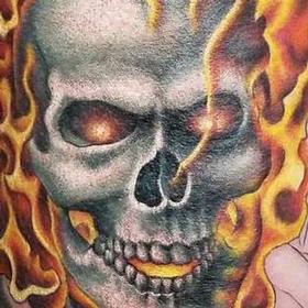 Tattoos - Color Ghostrider Tattoo - 117324