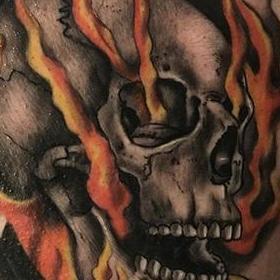 Tattoos - Color Ghostrider Tattoo - 133935