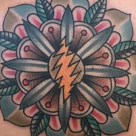 Tattoos - Color Grateful Dead Mandala Tattoo - 130039