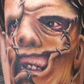 Tattoos - Color Leatherface Portrait - 114087