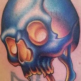 Tattoos - Color Skull Tattoo - 130035