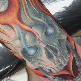 Tattoos - Skull and Flames - 140626